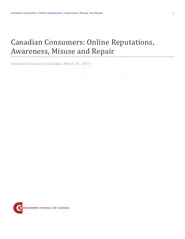 Canadian Consumers' Online Reputations - Awareness, Misuse and Repair [PDF]