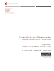 Sustainable Household Consumption: Key Considerations for a Canadian Strategy [PDF]