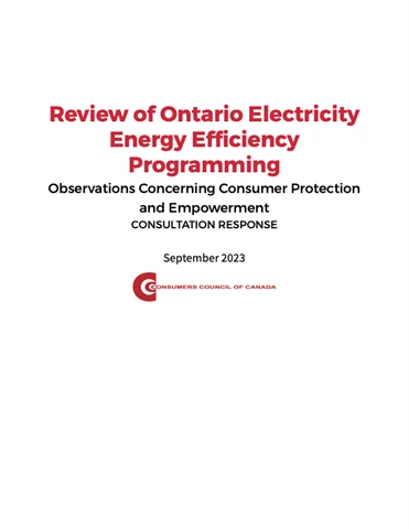 Review of Ontario Electricity Energy Efficiency Programming - PDF