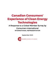 Canadian Consumers’ Experience of Clean Energy Technologies - PDF