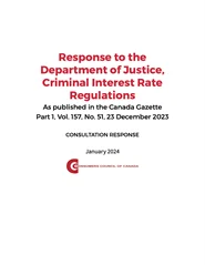 Response to the Department of Justice, Criminal Interest Rate Regulations - EPUB