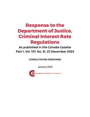 Response to the Department of Justice, Criminal Interest Rate Regulations - PDF