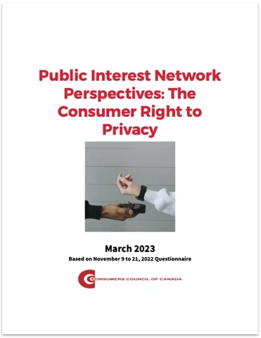 Public Interest Network Perspectives: The Consumer Right to Privacy - PDF