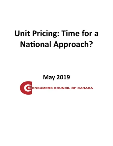 Unit Pricing: Time for a National Approach [EPUB]