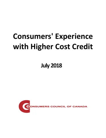 Consumers' Experience with Higher Cost Credit [EPUB]