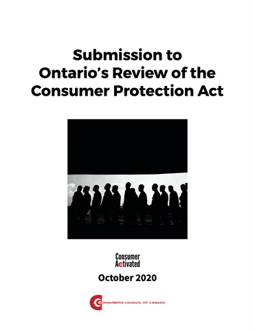 Submission to Ontario's Review of the Consumer Protection Act, 2020 - EPUB