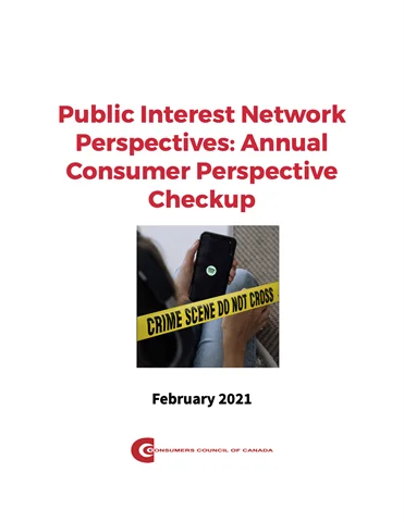Public Interest Network Perspectives: Annual Consumer Perspective Checkup - PDF
