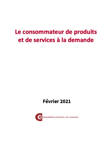 Le consommateur de produits et de services à la demande - PDF
