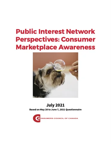 Public Interest Network Perspectives: Consumer Marketplace Awareness - PDF