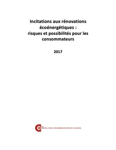 Incitations aux rénovations écoénergétiques : risques et possibilités pour les consommateurs - PDF