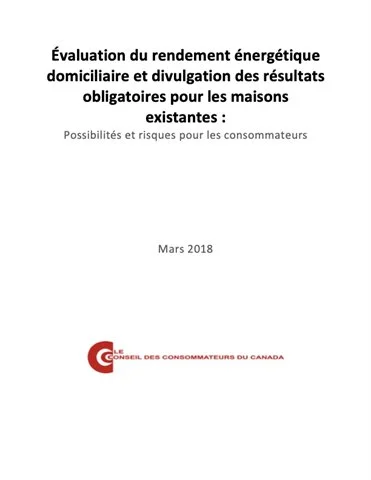 Évaluation du rendement énergétique domiciliaire et divulgation des résultats obligatoires pour les maisons existantes - PDF