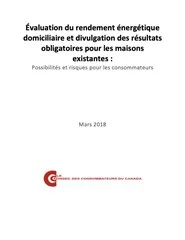 Évaluation du rendement énergétique domiciliaire et divulgation des résultats obligatoires pour les maisons existantes - PDF