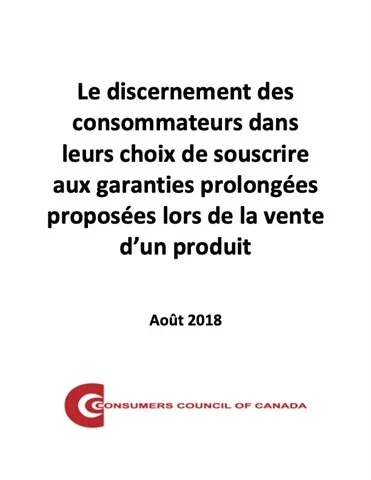 Le discernement des consommateurs dans leurs choix de souscrire aux garanties prolongées proposées lors de la vente d’un produit - PDF