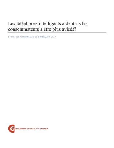 Les téléphones intelligents aident-ils les consommateurs à être plus avisés? - PDF