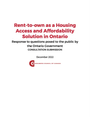 Rent-to-own as a Housing Access and Affordability Solution in Ontario - PDF
